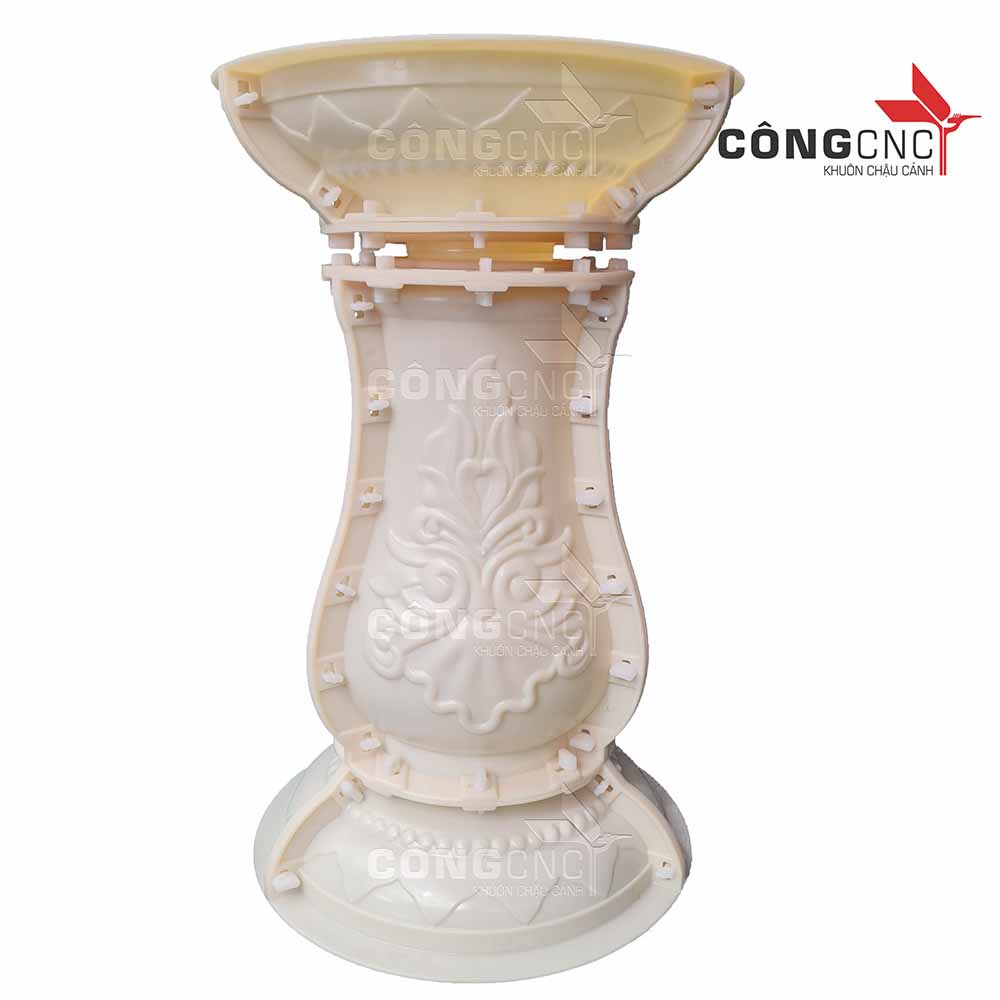 Khuôn Đúc Chân Đôn Tròn Xoay Cao 67 - Đôn chậu cảnh, đôn bàn