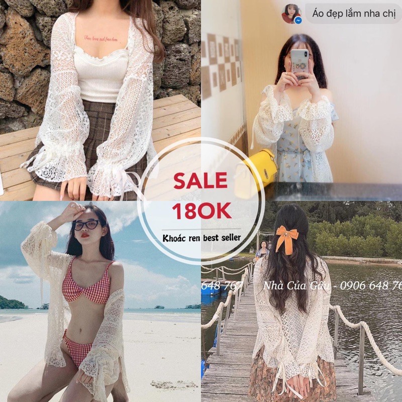 [ ẢNH THẬT] Khoác ren tay cột nơ siêu xinh | BigBuy360 - bigbuy360.vn