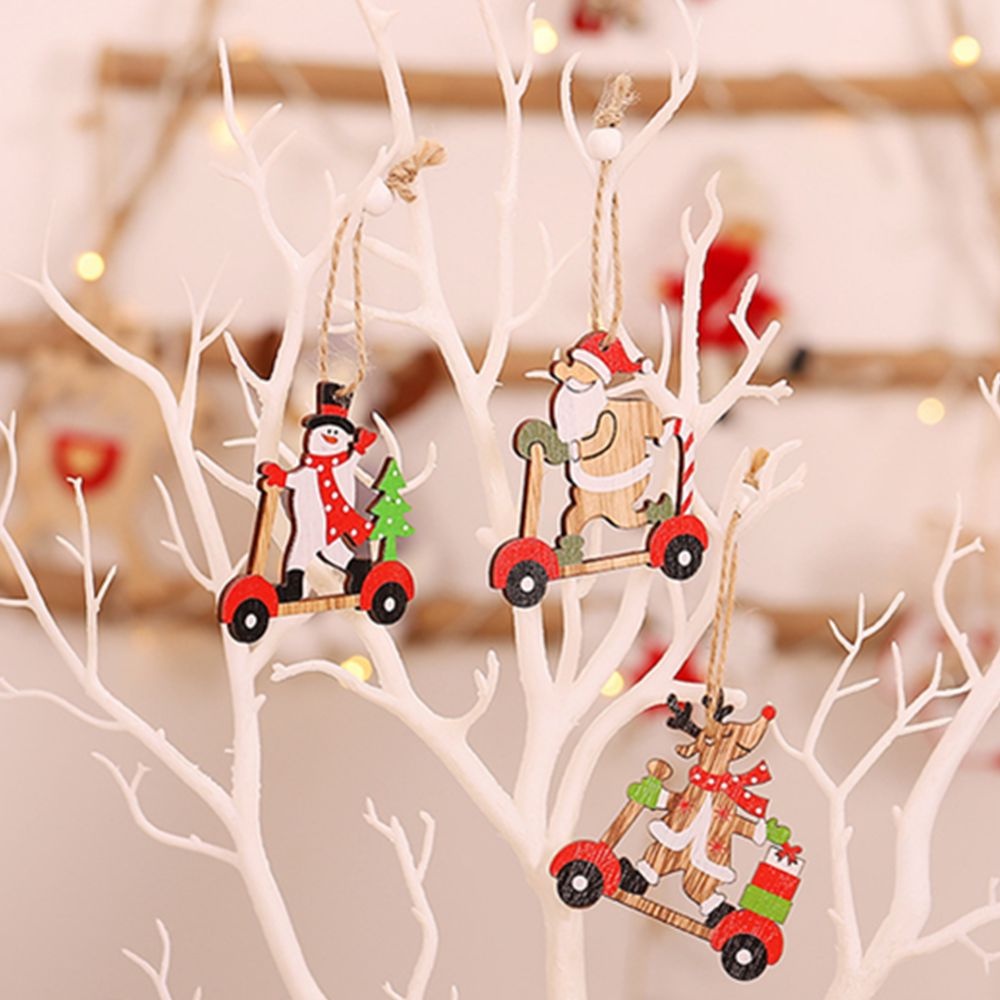 LONTIME Phụ Kiện Treo Trang Trí Cây Thông Noel Bằng Gỗ