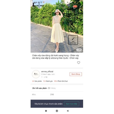 Váy kaki vintage Em|me new full box