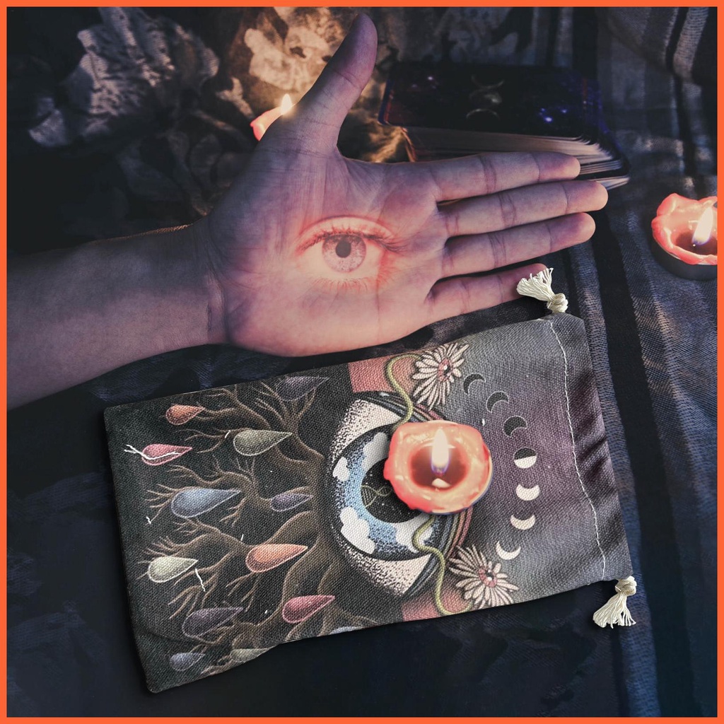 Túi Dây Rút Đựng Bài Tarot / Trang Sức Họa Tiết Mắt Trăng Độc Đáo