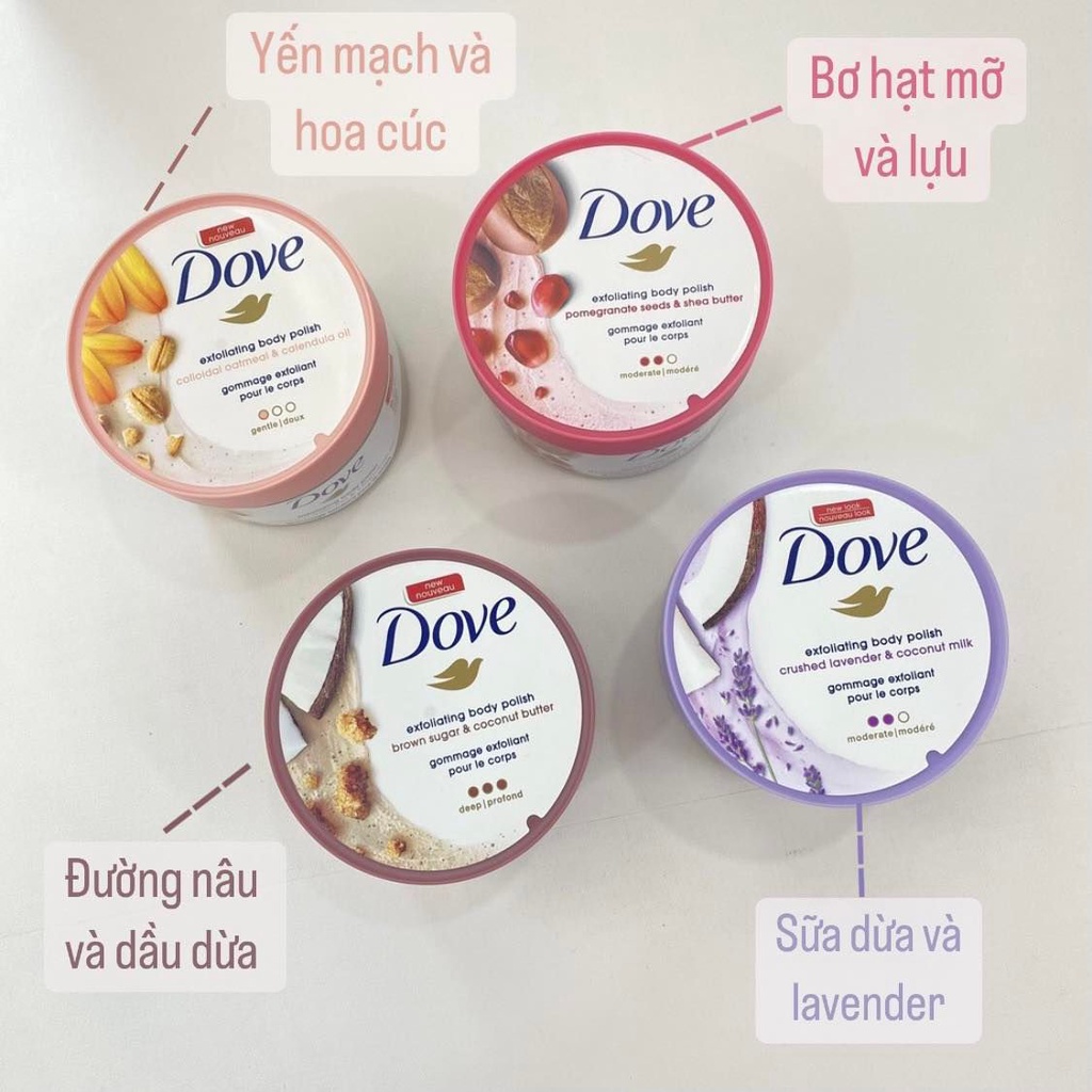 Tẩy Da Chết Toàn Thân, Body Dove Creme Dusch Peeling 225ml