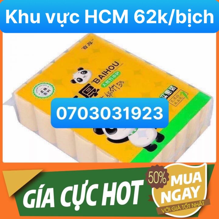 BỊCH 10 CUỘN GIẤY VỆ SINH GẤU TRÚC BAIHOU (SIÊU GIÁ RẺ)