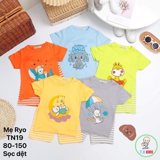Set bộ tay ngắn minkymom thun lạnh cho bé trai bé gái