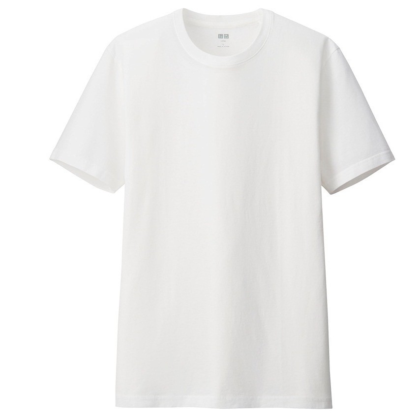 (Extra size) Áo thun nam cổ tròn trơn cộc tay Uniqlo-100% Supima cotton (áo phông nam size lớn)