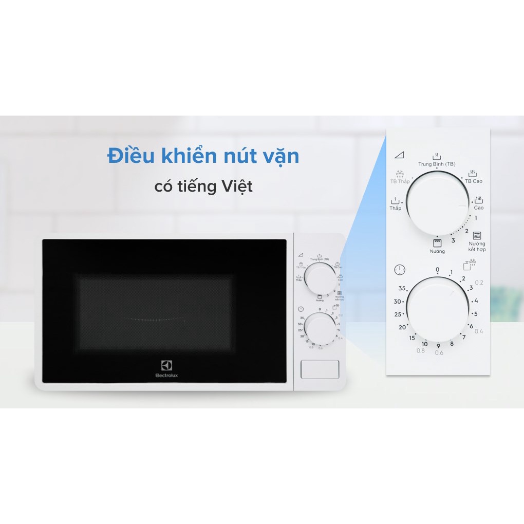 Lò vi sóng có nướng Electrolux EMG20K38GWP 20 lít - Smart House