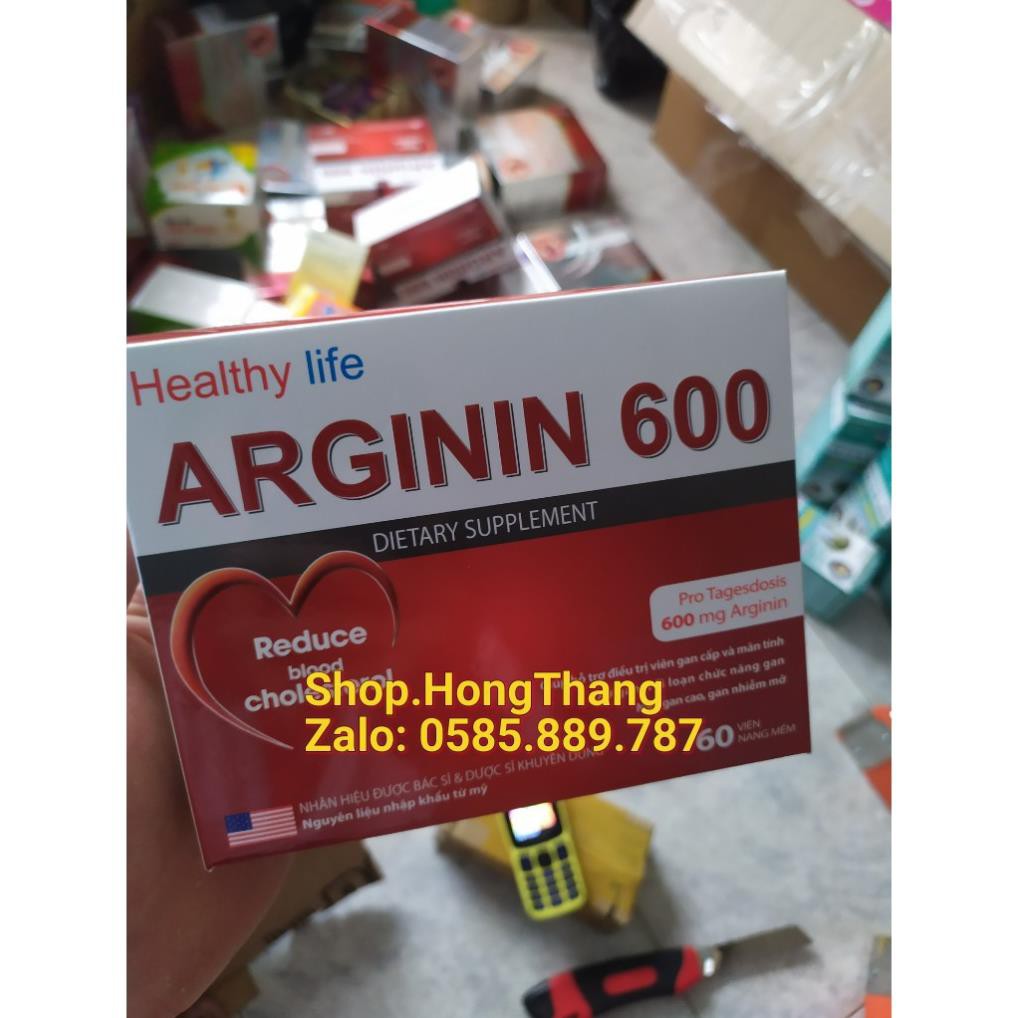 Viên uống bổ gan, mat gan Arginin 600 Tăng cường chức năng gan hiệu quả, mát gan lợi mật hộp 100 viên