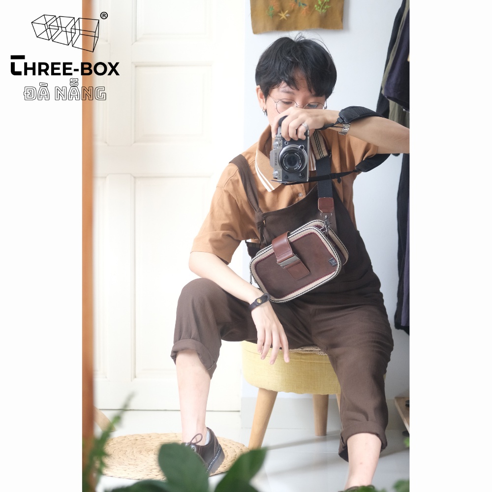Túi đeo chéo da túi cầm tay clutch cao cấp thời trang Unisex chính hãng