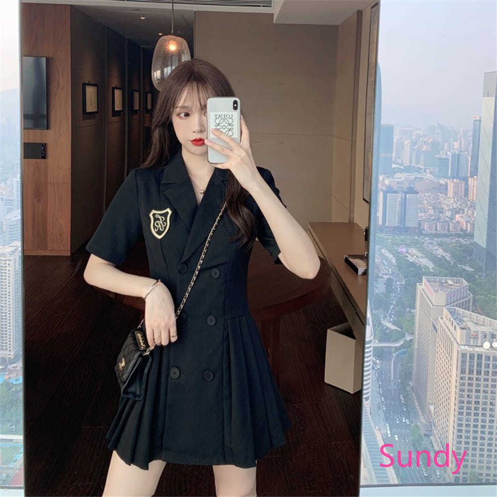 Đầm Nữ Tay Ngắn Dáng Chữ A Phong Cách Cổ Điển