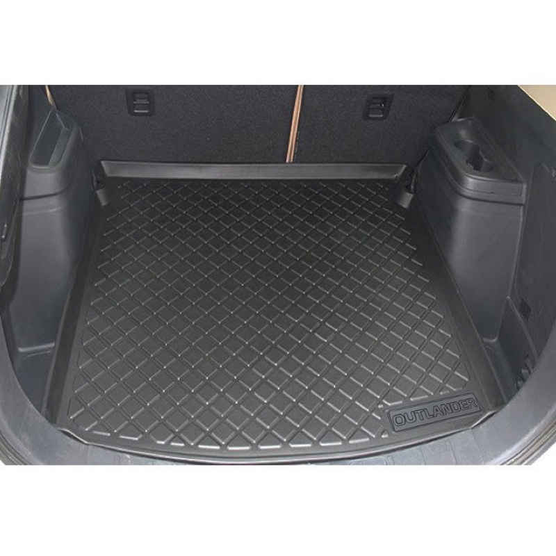 Lót Cốp Nhựa Xe Mitsubishi Outlander 2018 đến 2022 Màu Đen, Chất Liệu Nhựa TPO Dẻo, Không Mùi, Dễ Vệ Sinh Lau Rửa