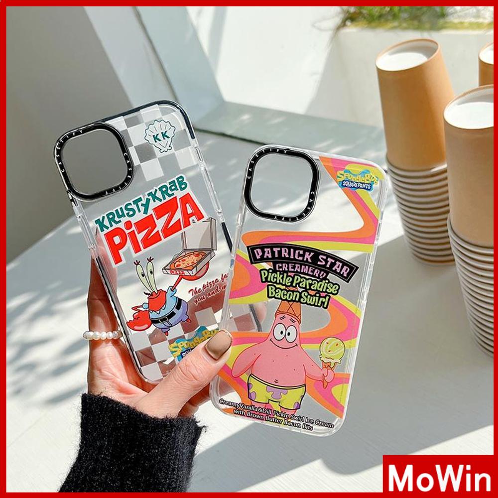 Ốp Điện Thoại Silicone Mềm Trong Suốt Vỏ Dày Chống Sốc In Hình SpongeBob Cho iPhone 13 Pro Max 12 Pro Max 11 7 Plus
