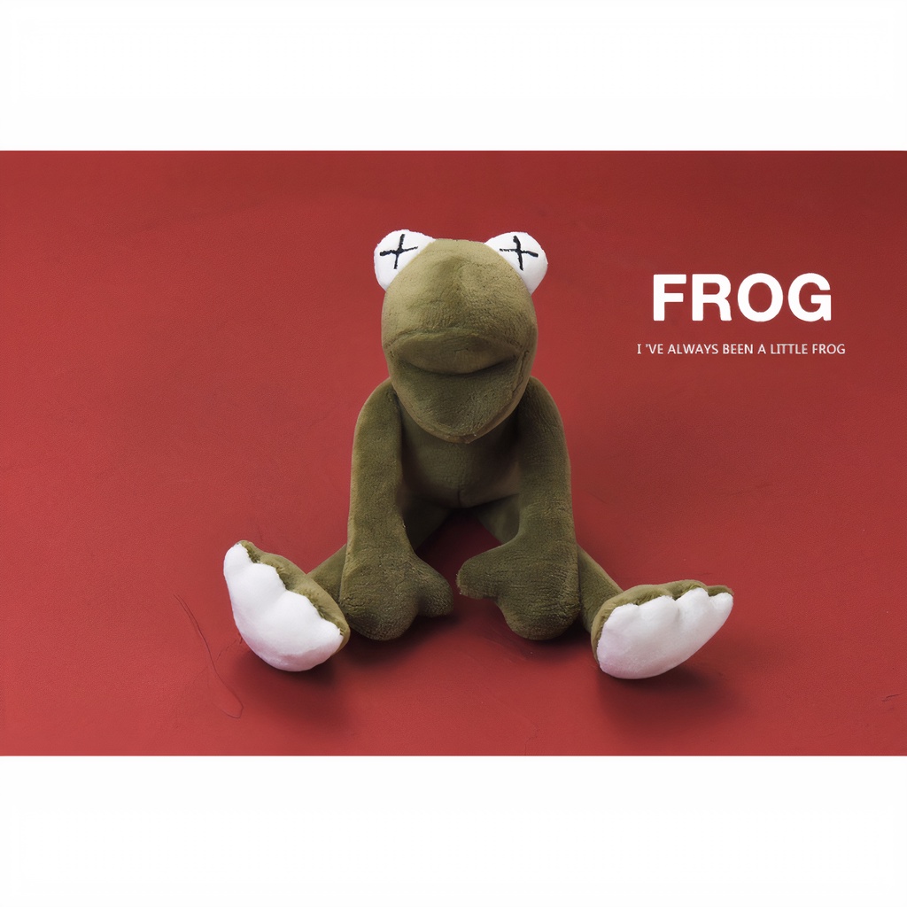 Móc khóa ếch chân dài nhồi bông cực dễ thương