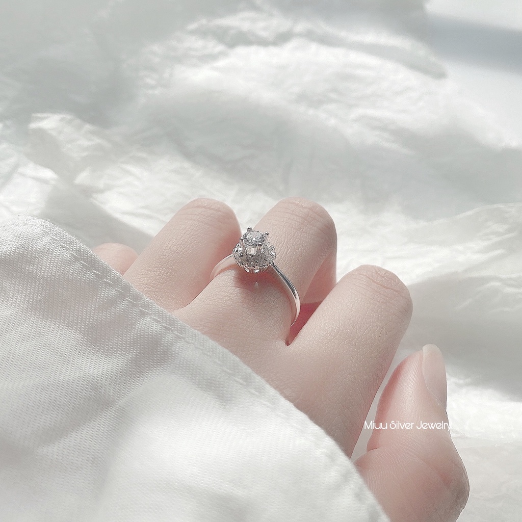 Nhẫn bạc nữ 925 Miuu Silver đính đá Sophia Ring