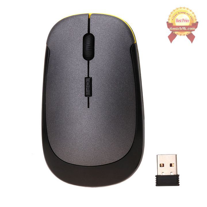 Chuột quang không dây siêu mỏng wireless mouse 2.4GHz có nút chỉnh DPI (Mỏng 2cm)