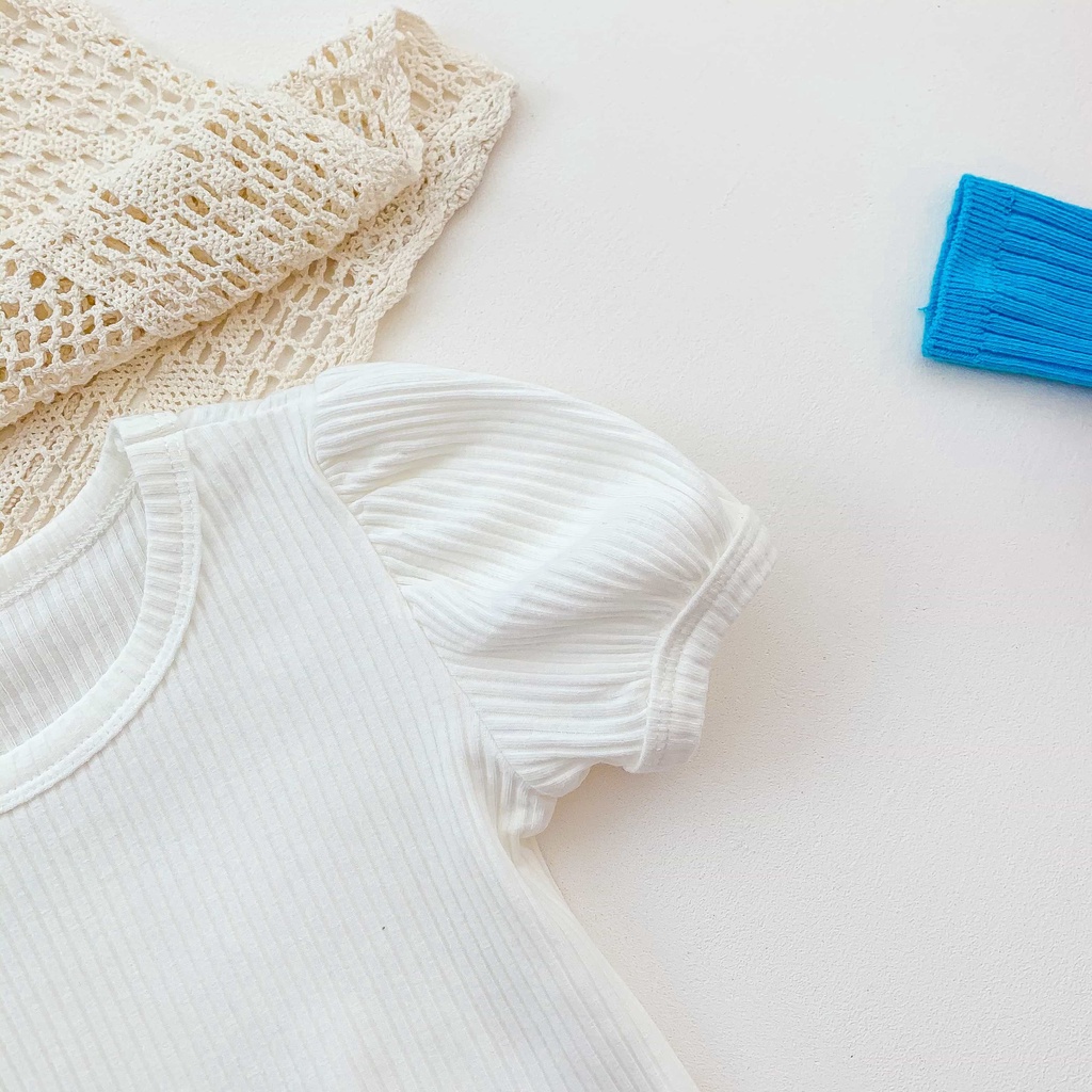 Bộ Đầm Sơ Mi Trắng 2 Món Thời Trang Mùa Hè Dành Cho Bé Gái 1-6 Tuổi