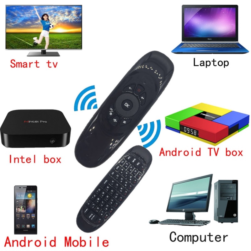Chuột điều khiển từ xa không dây có bàn phím 2.4G cho Windows
