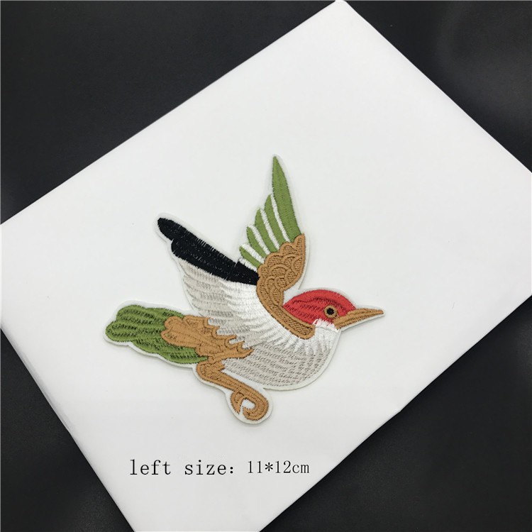 2 Miếng vá quần áo hình chim thêu thời trang chất lượng cao