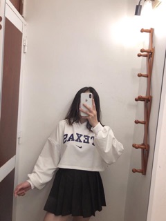 Áo thun croptop có nón hình thật