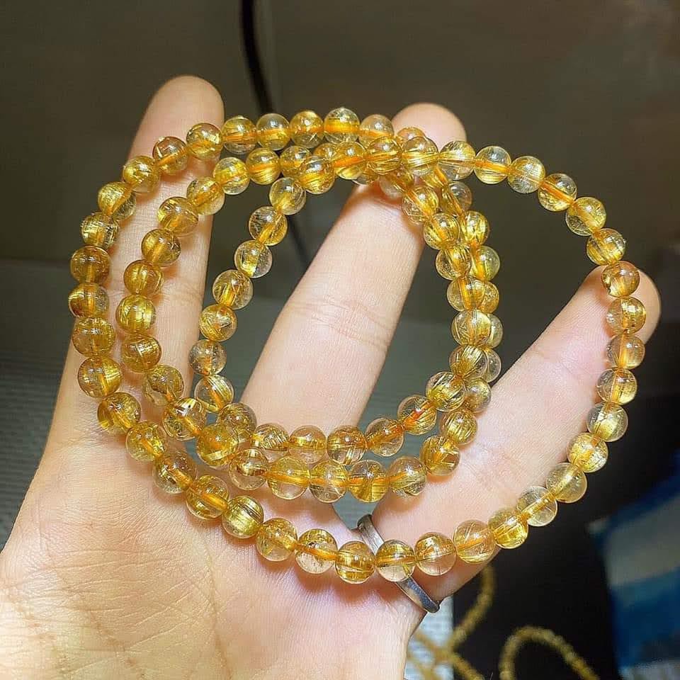 vòng tóc vàng quấn 3 vòng size 4li