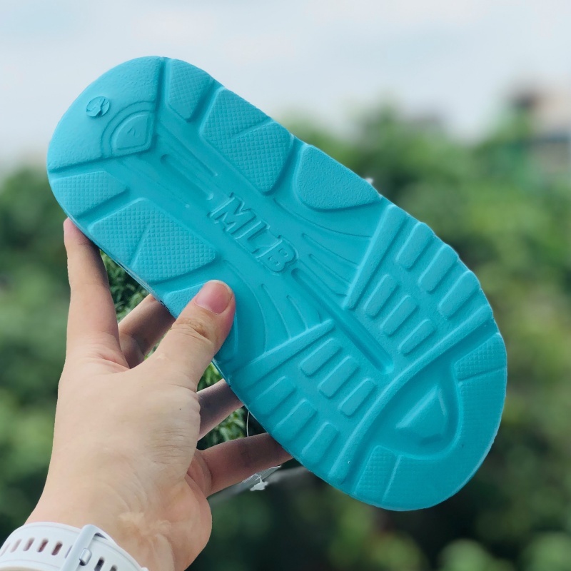 Dép bánh mỳ ❤️FREESHIP + Hộp❤️ dép đúc mlb ny bóng chày quai ngang thể thao nam nữ đủ màu hoạ tiết ny chất xịn,màu xanh