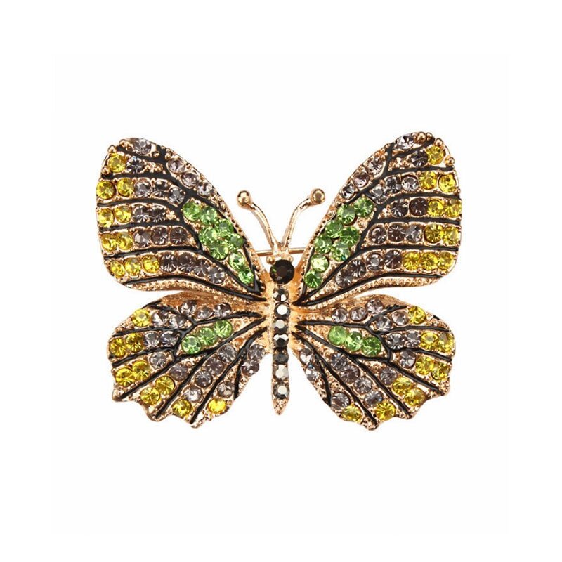 Ghim CàI ÁO HìNh Bươm BướM ĐíNh Kim Cương Giả NhiềU MàU SắC