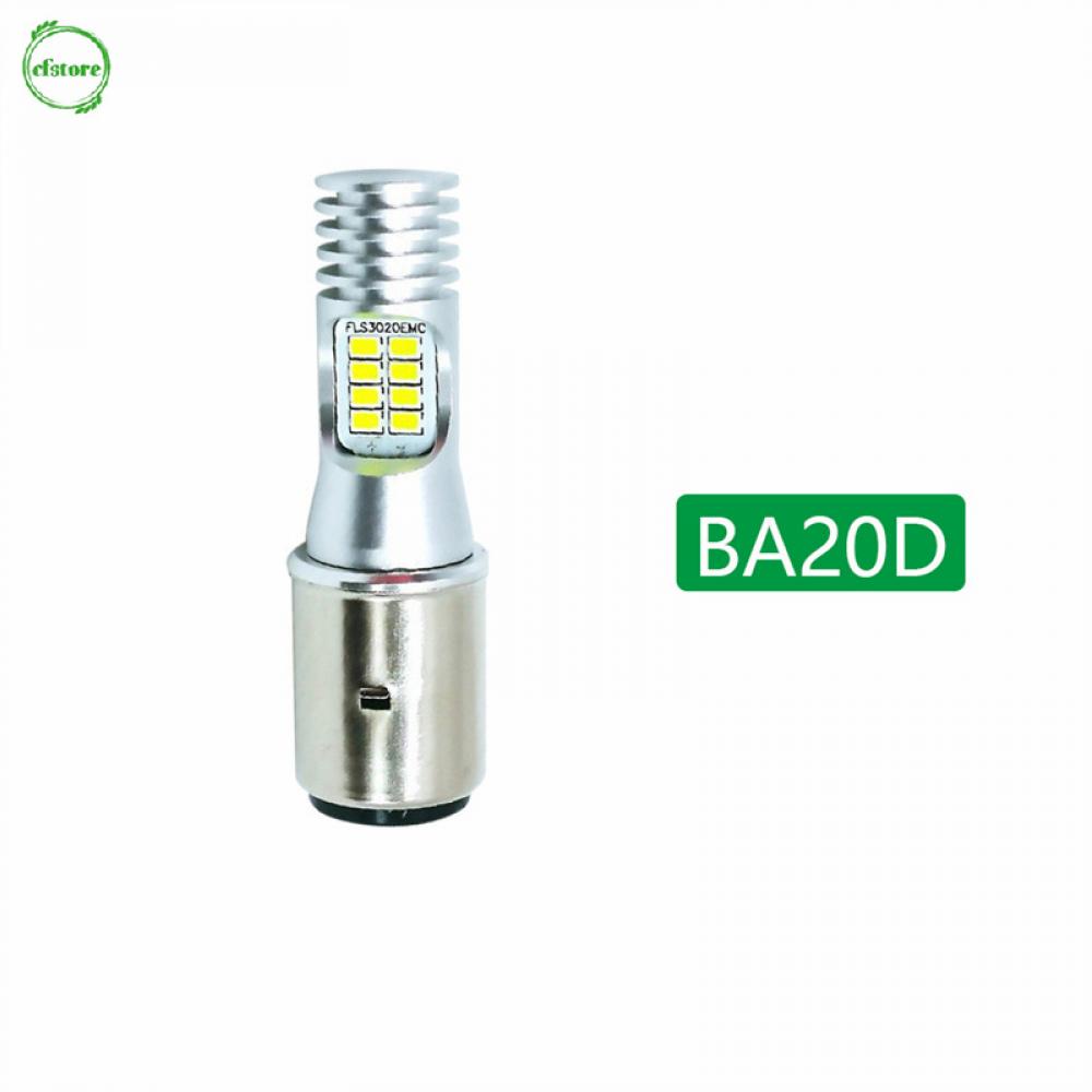 Đèn Pha LED Cf 16SMD 3020 H4 P15D BA20D Ánh Sáng Trắng Cho Xe Máy