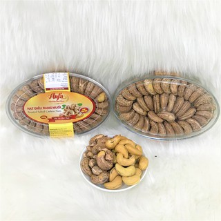 1 hộp hạt điều rang muối anfa loại a+ 400gr/1hộp elip