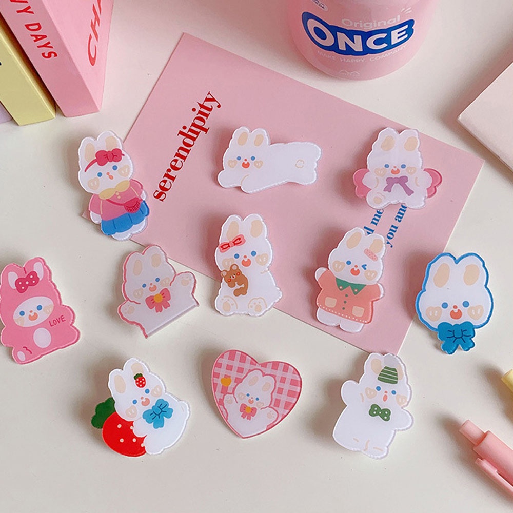 Hoạt Hình Ghim Cài Áo Hình Gấu / Thỏ Dễ Thương Cho Nữ