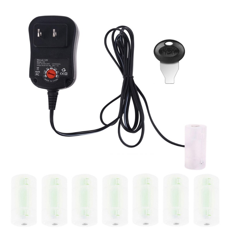 Bộ Sạc Pin 2-8 Cái Lr20 D 3v Sang 12v