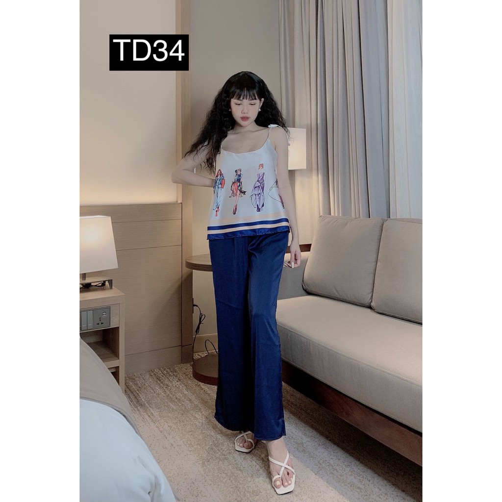 Set Đồ Bộ Nữ Pijama Tay Dài Quần Dài Lụa Cao Cấp HotGirl Hàng Đẹp Chuẩn Shop HotTrend Nhiều Mẫu Mã Siêu Đẹp