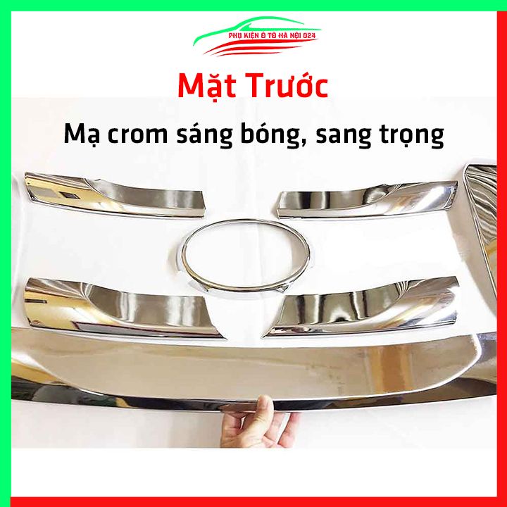 Ốp trang trí mặt ca lăng, calang Fortuner 2017-2020 ốp phía trên trang trí làm đẹp xe