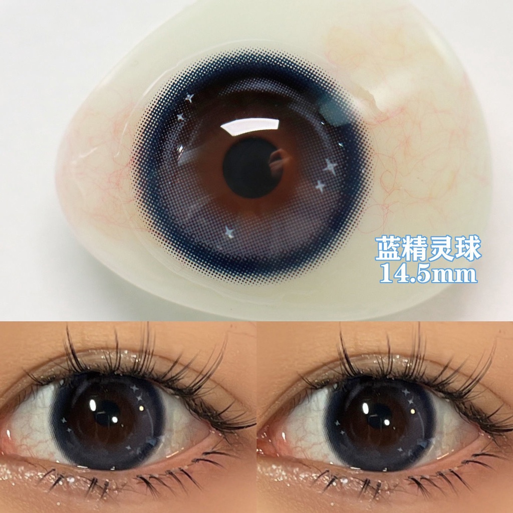 Red contact lenses with large diameter