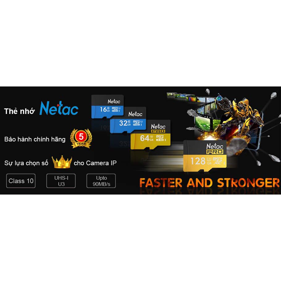 Thẻ nhớ Netac 16GB - 32GB - 64GB BẢO HÀNH 5 NĂM