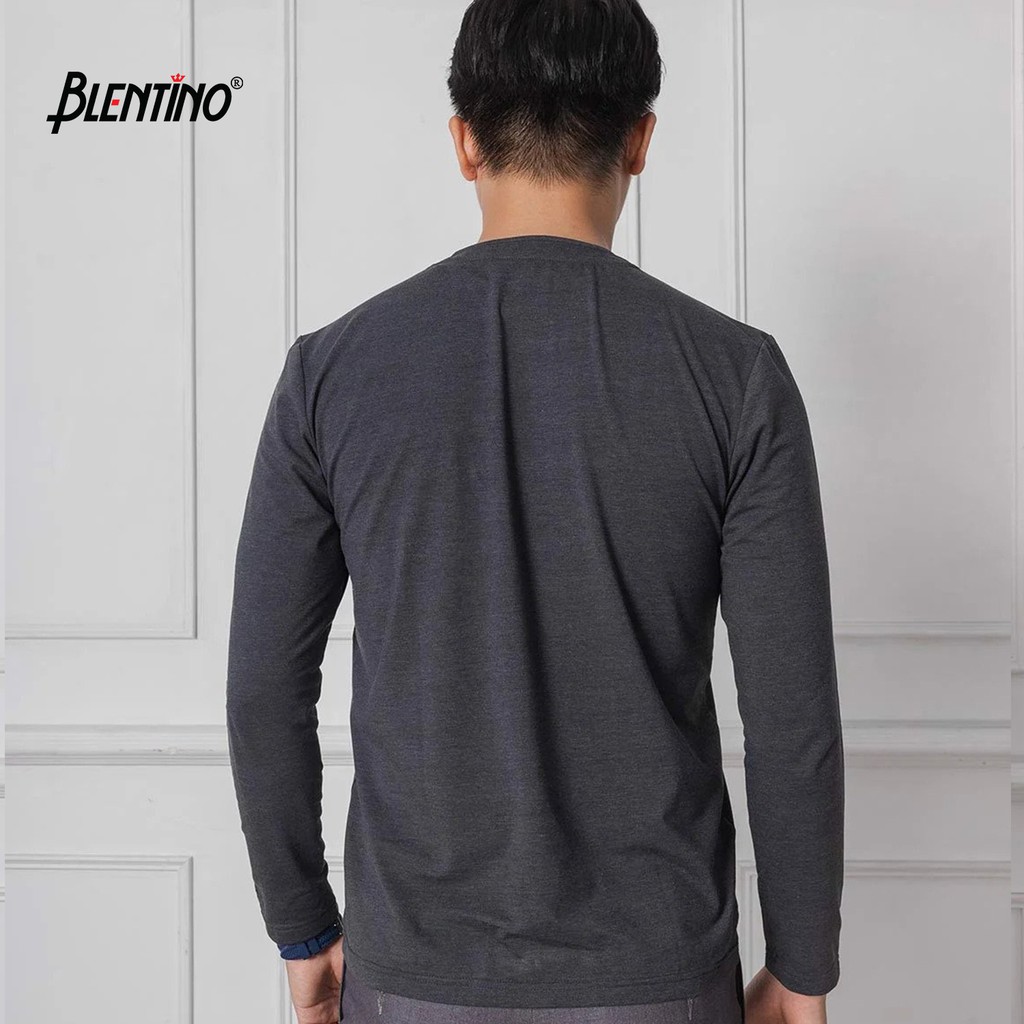 Áo thun nam BLENTINO tay dài thu đông cổ tim tay dài BTSTD-05 chất liệu cotton cao cấp siêu thấm hút