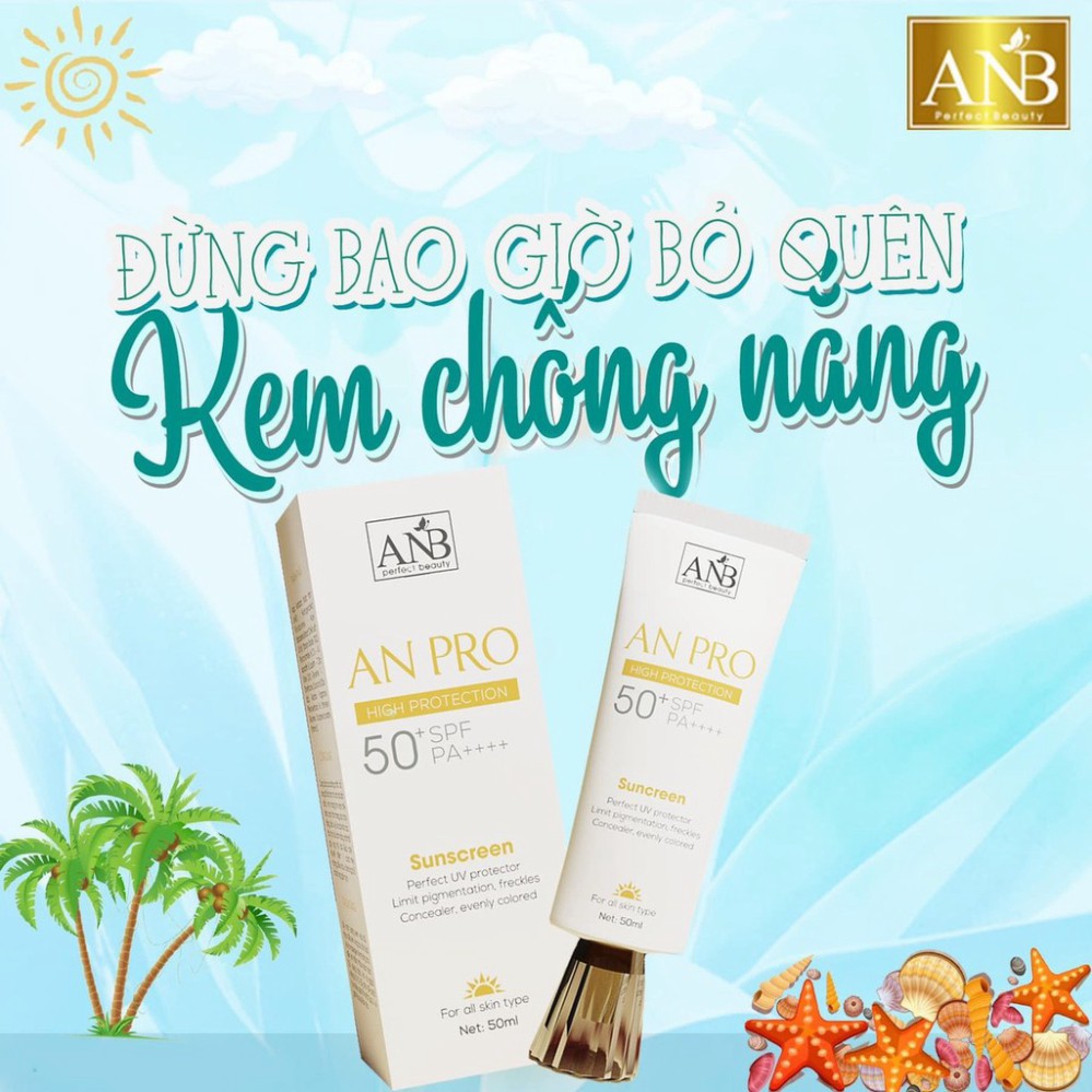 [HÀNG CHÍNH HÃNG]Kem Chống Nắng An Pro Tâm An - Chống tia UV SPF50+ PA++++ 50ml An Toàn Tuyệt Đối Cho Da | BigBuy360 - bigbuy360.vn