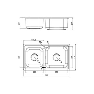 CHẬU RỬA CHÉN INOX MALLOCA MS-2076E