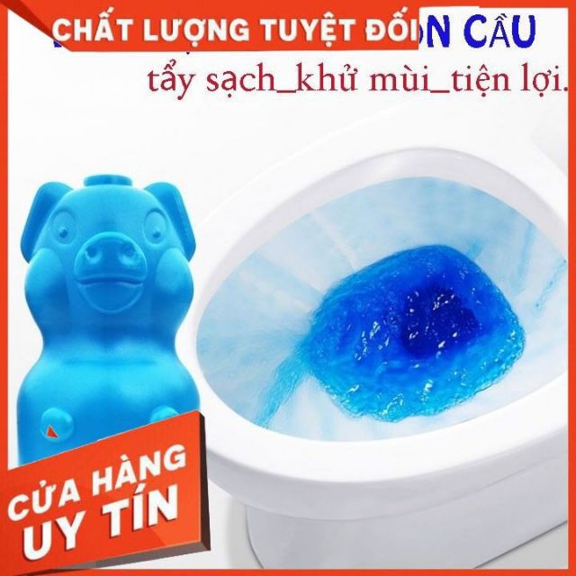 Lọ thả bồn cầu hình con lợn khử mùi hôi diệt vi khuẩn có hại