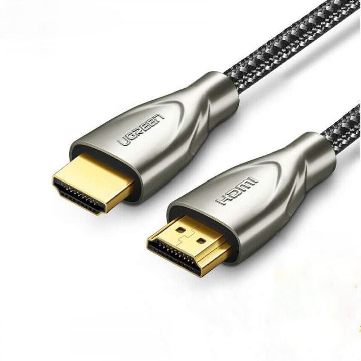 Cáp HDMI 2.0 Carbon chuẩn 4K@60MHz UGREEN HD131 mạ vàng cao cấp độ dài từ 1-5m ✔HÀNG CHÍNH HÃNG ✔