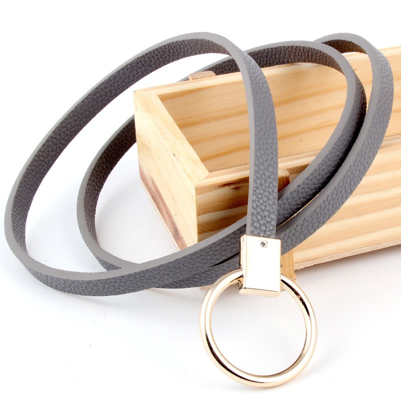 Thắt lưng da PU bản nhỏ cho nữ