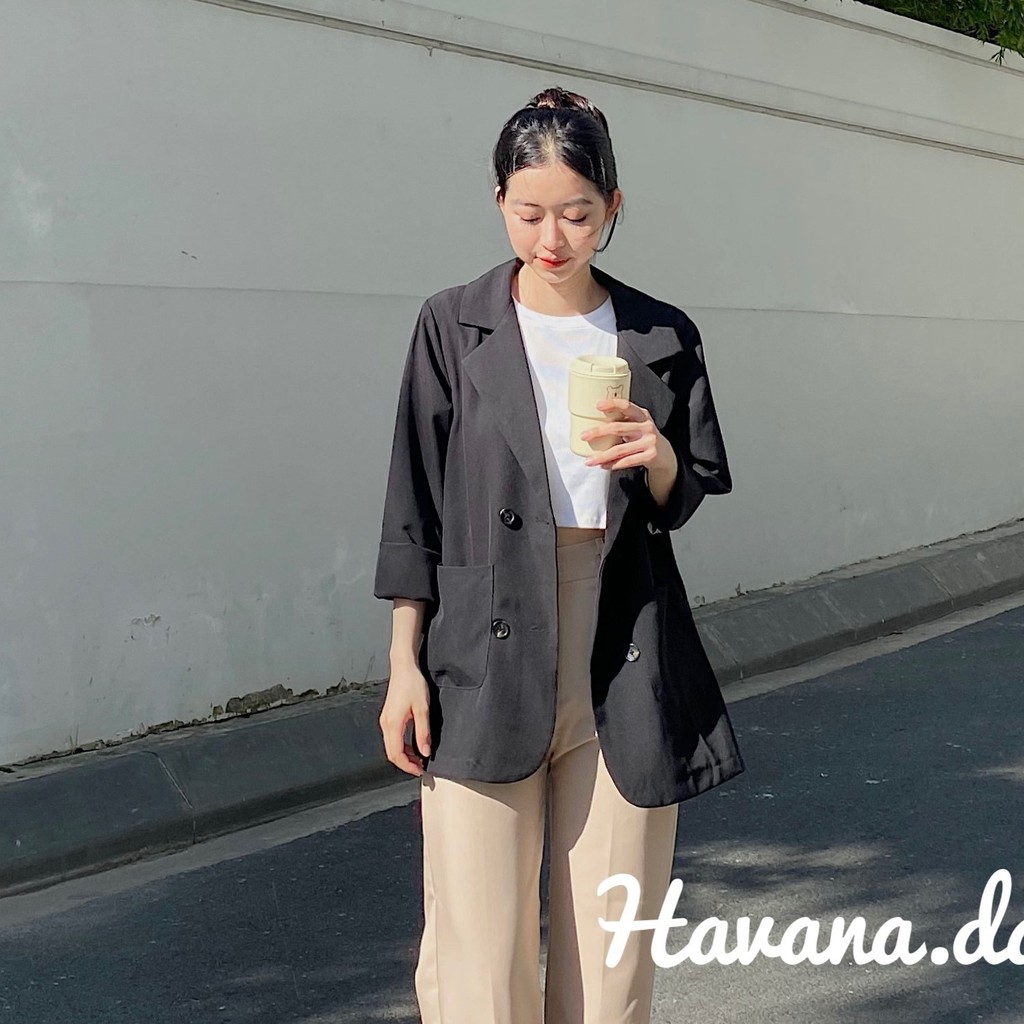 Áo blazer nữ, áo blazer dài tay một lớp , chất cát hàn dày dặn mềm mại thoáng khí [ẢNH THẬT SHOP CHỤP]