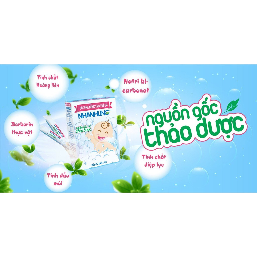 Bột thảo dược pha nước tắm trẻ em Nhân Hưng