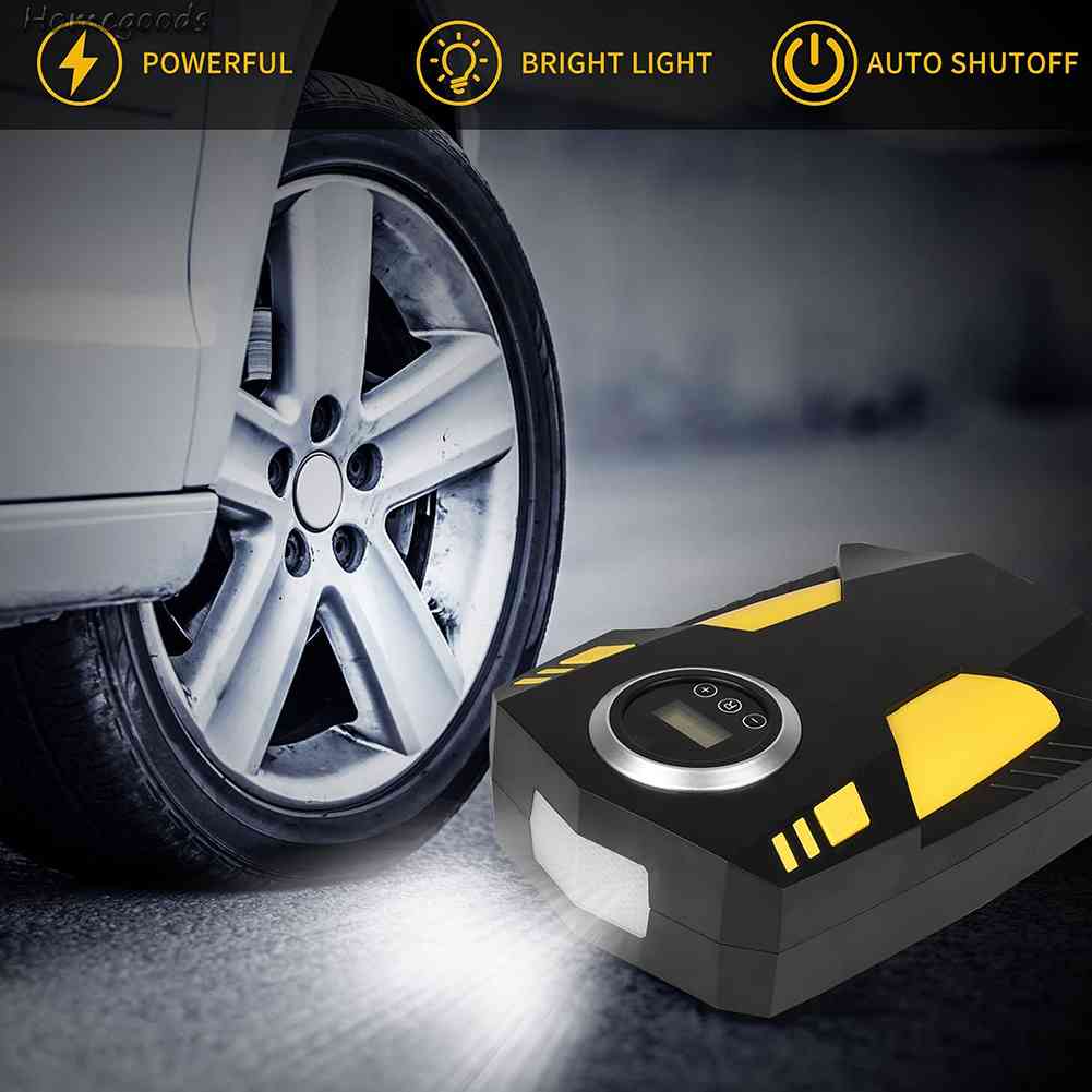 Bơm Hơi Kỹ Thuật Số 12V Kèm Vòi Phun Khí Tiện Dụng Cho Xe Hơi / Xe Đạp