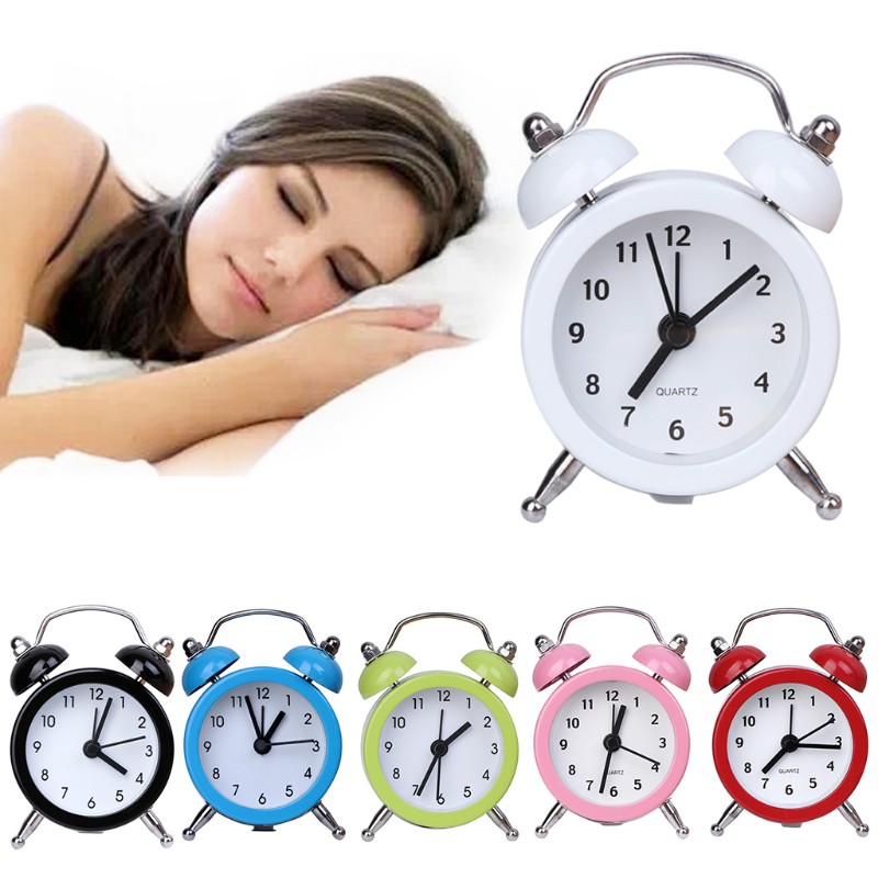 Đồng hồ báo thức để bàn hình tròn thiết kế dễ thương tiện dụng