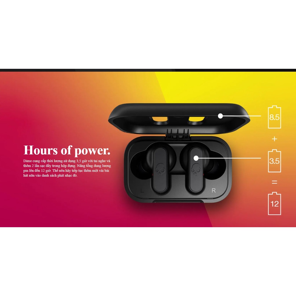 Tai Nghe Bluetooth Skullcandy Dime Chính Hãng - Bảo Hành 12 Tháng