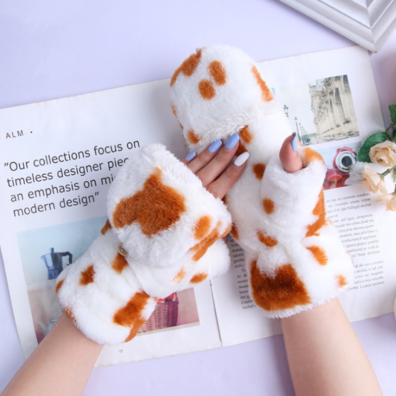 Găng Tay Hở Ngón Thời Trang Mùa Đông Ấm Áp