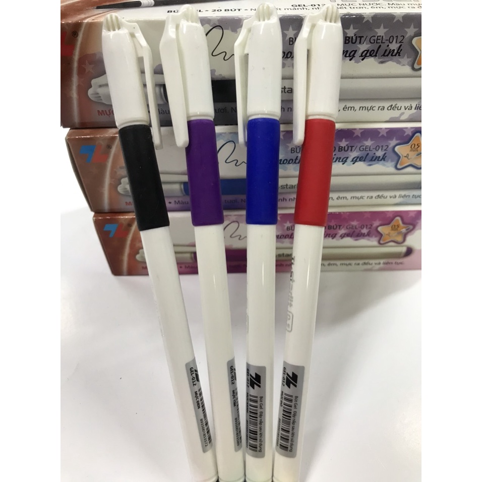 Bút Gel 012 Thiên Long mực xanh/ đen/ đỏ/ tím nét đẹp