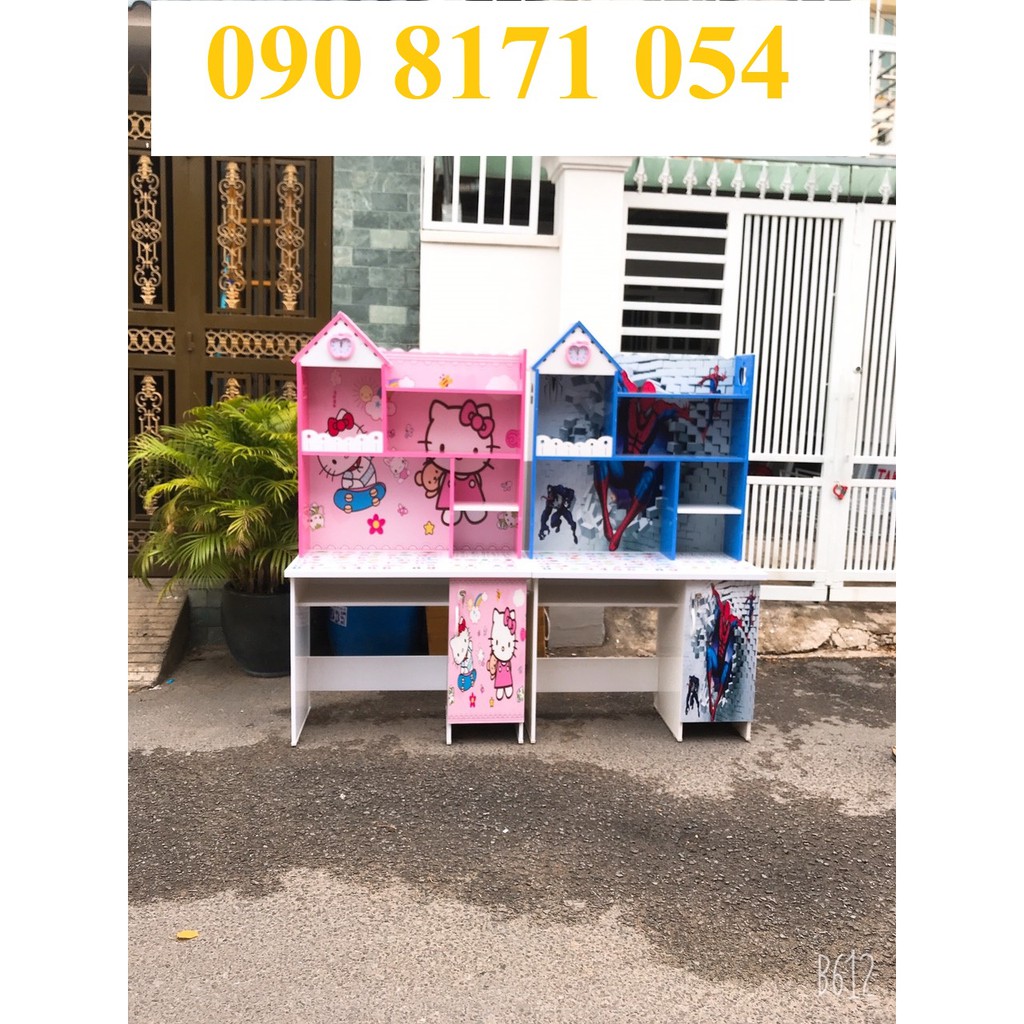bàn học sinh cho bé tiều học, hình ảnh dễ thương mẫu mới 2021, bàn học sinh doremon, kitty, siêu nhân nhện, công chúa | BigBuy360 - bigbuy360.vn