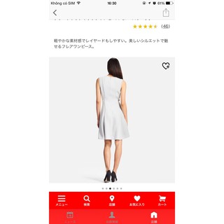(Auth Nhật) Váy cổ tim xòe U.ni Nhật