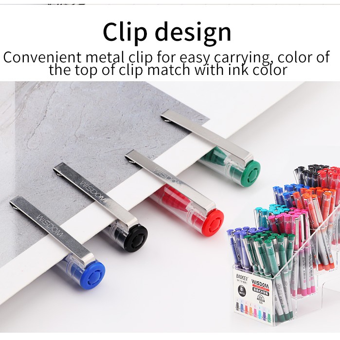 Bút Gel 0.5mm Nhiều Màu WISDOM BAOKE | BK118