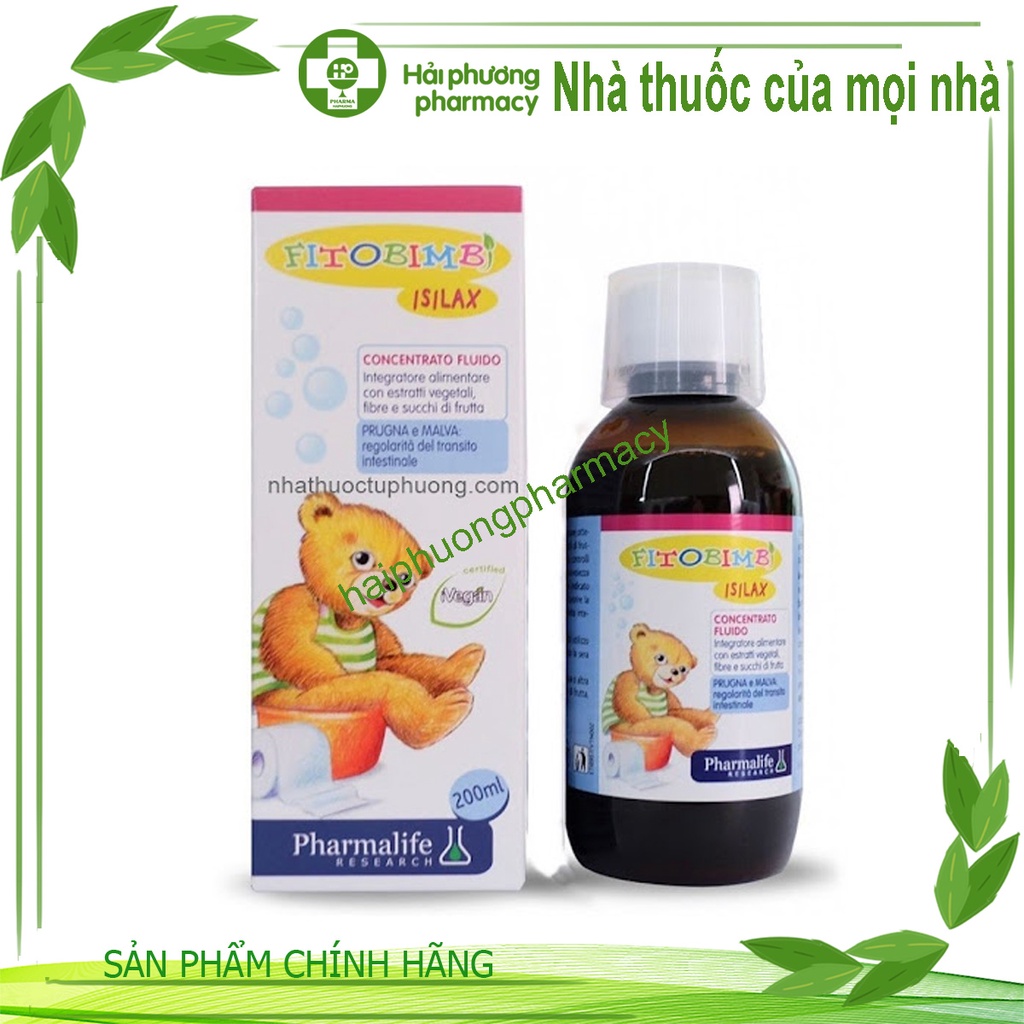 [Chính Hãng] Fitobimbi Isilax  Hỗ trợ giảm nguy cơ táo bón ở trẻ nhỏ (Chai 200ml )